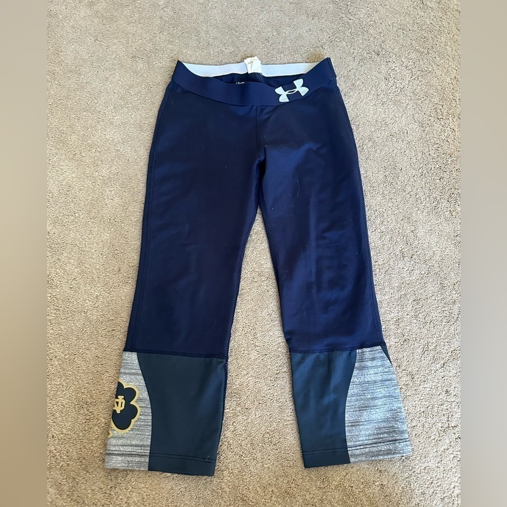 Girls Under Armour Notre Dame Capri leggings yxl